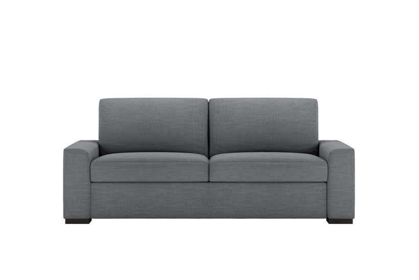 Olson Queen Plus Comfort Sleeper in Crypton Atlas Gravel Fabric with Espresso Finish