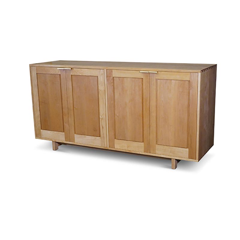Birch Credenza with Edge pull Birch Credenza