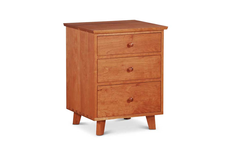 Claver Three Drawer Nightstand in cherry
