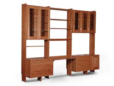 NewDirections-Wall-Unit_-Desk-Drawers-Cherry_400x300 New Directions Wall Unit With Writing Surface in Center