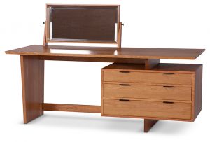 Devoe Dressing Table with mirror on top and three drawers to the right