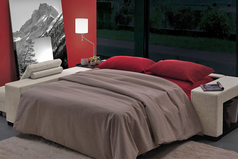 Flores Sofa Bed with short armrests