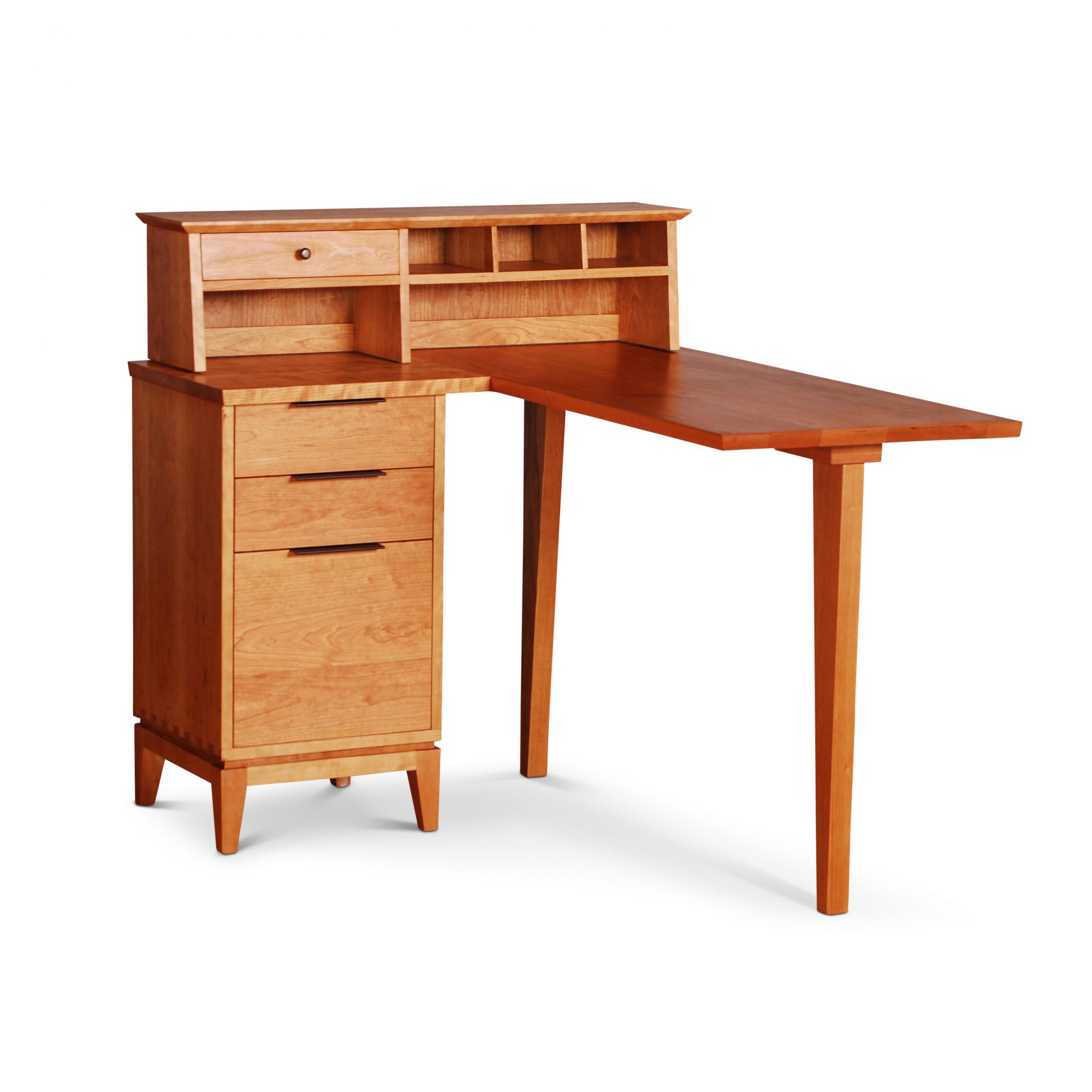 Compact Desk with Return in Cherry Compact Desk with Return in Cherry