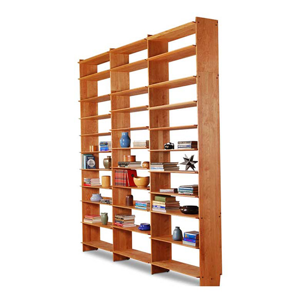 Tall-Three-Bay-New-Directions-Bookcase-600sq New Directions Bookcase with Three Sections