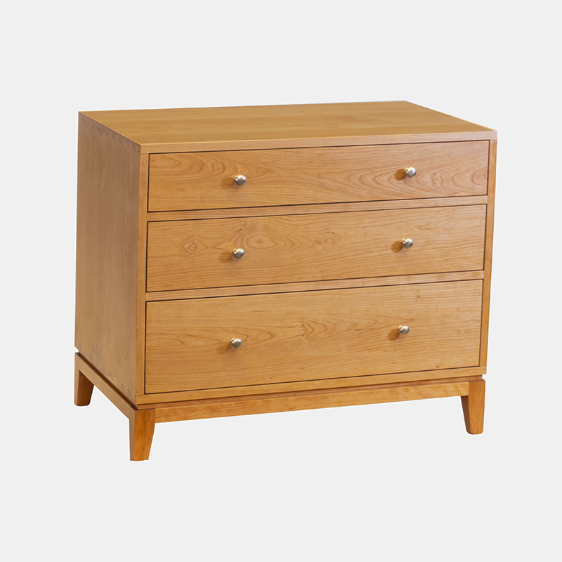 Harrsion-Three-Drawer-8C-SQR Three Drawer Dovetailed Bedside Dresser on Harrison Base