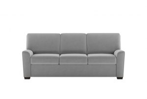 Klein Comfort Sleeper Suede Life Flint Fabric with Espresso Finish Legs